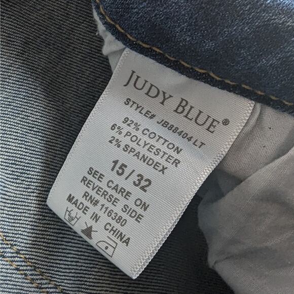 Judy Blue Mid Wash High Rise Distressed Boyfriend Jeans‎ Size 15|32 - Picture 6 of 9